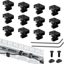 12 Pack M-Lok Cable Clips, Wire Management Clips for Picatinny Rail, Flashlight