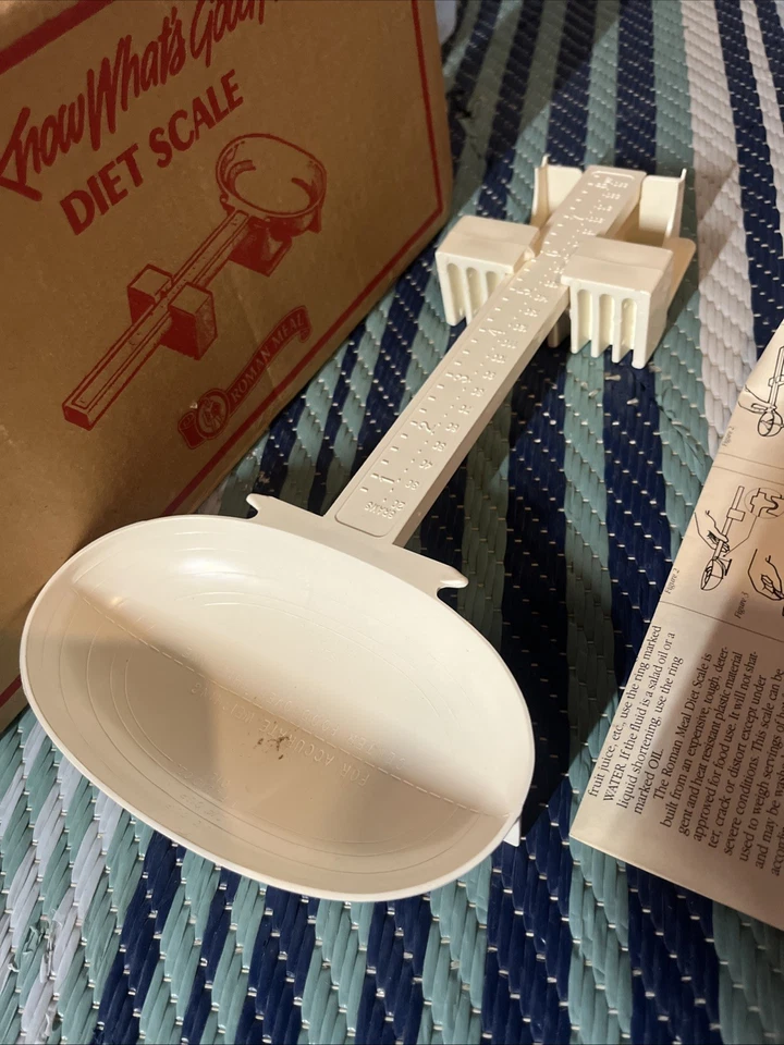  PAN DE COMIDA ROMANA ESCALA DIETA COMIDA ROMANA VINTAGE, HECHO EN EE. UU. Foto 4 de 4