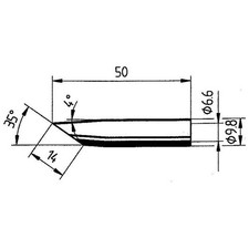 Image of Ersa Soldering Tip Bevelled 14mm 1pc