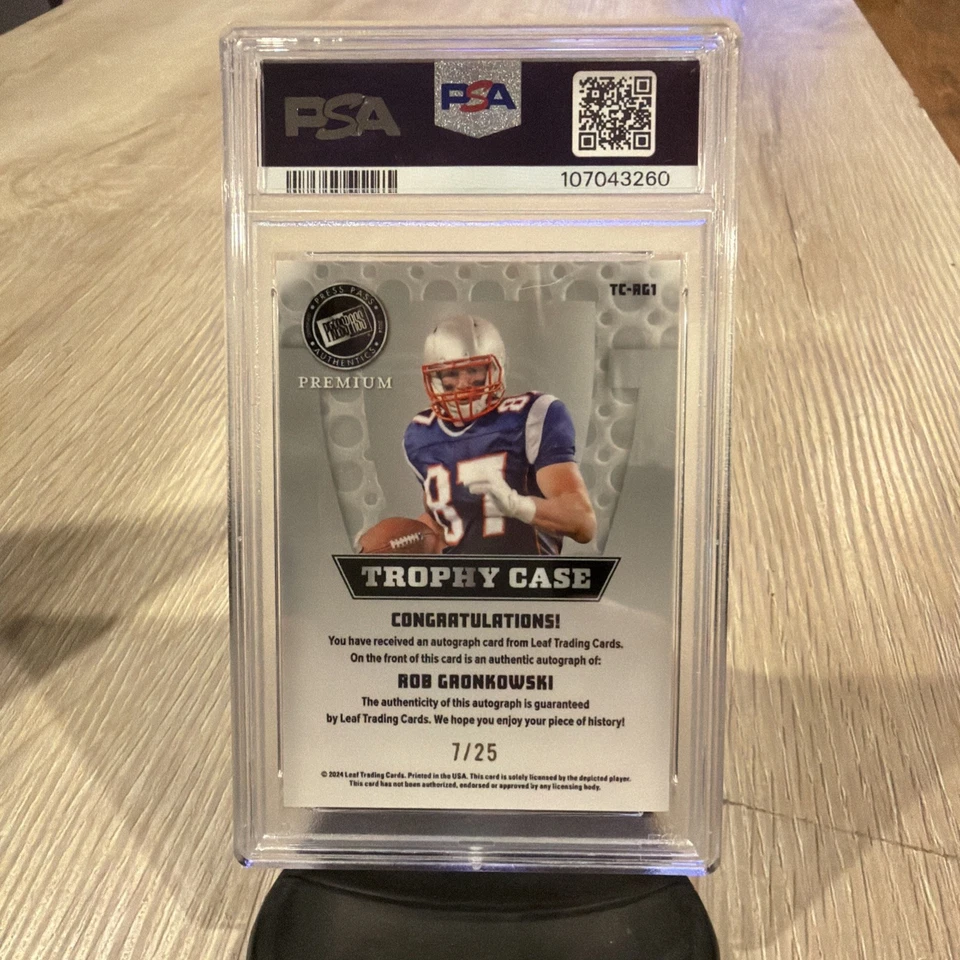 Rob Gronkowski 2024 Press Pass Premium, Trophy Case Auto /25 #TC-RG1 - Image 2 of 2