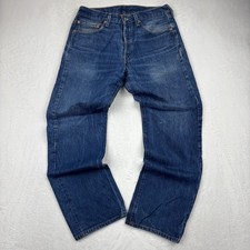 Levis 501XX Mens Jeans 34x34 Vintage Dark Wash Straight Leg Blue Denim CA6-12