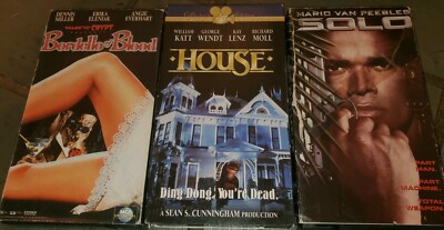 Vtg lot 3 house,tales from crypt Bordello of blood Sci Fi VHS SOLO Cyborg:Horror