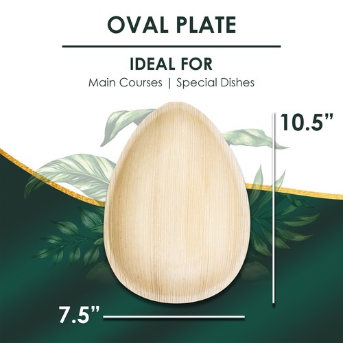 Planet Pantry Disposable Palm Leaf Oval Tray & Platter - Picture 15 of 24
