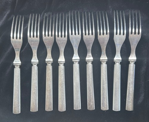 Konvolut 9 antike/vintage Meriden Cutlery Co. Gabeln - Bild 2 von 6