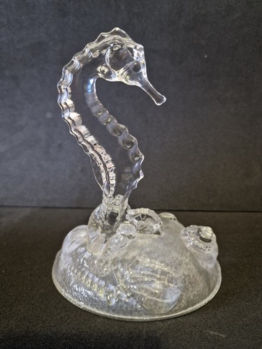 Vintage 1970s Collection Seahorse Glass Sculpture Ornament