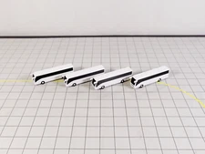 4x White PASSENGER COACH/BUS Aircraft Airport GSE Set Models 1:200 Scale Diorama