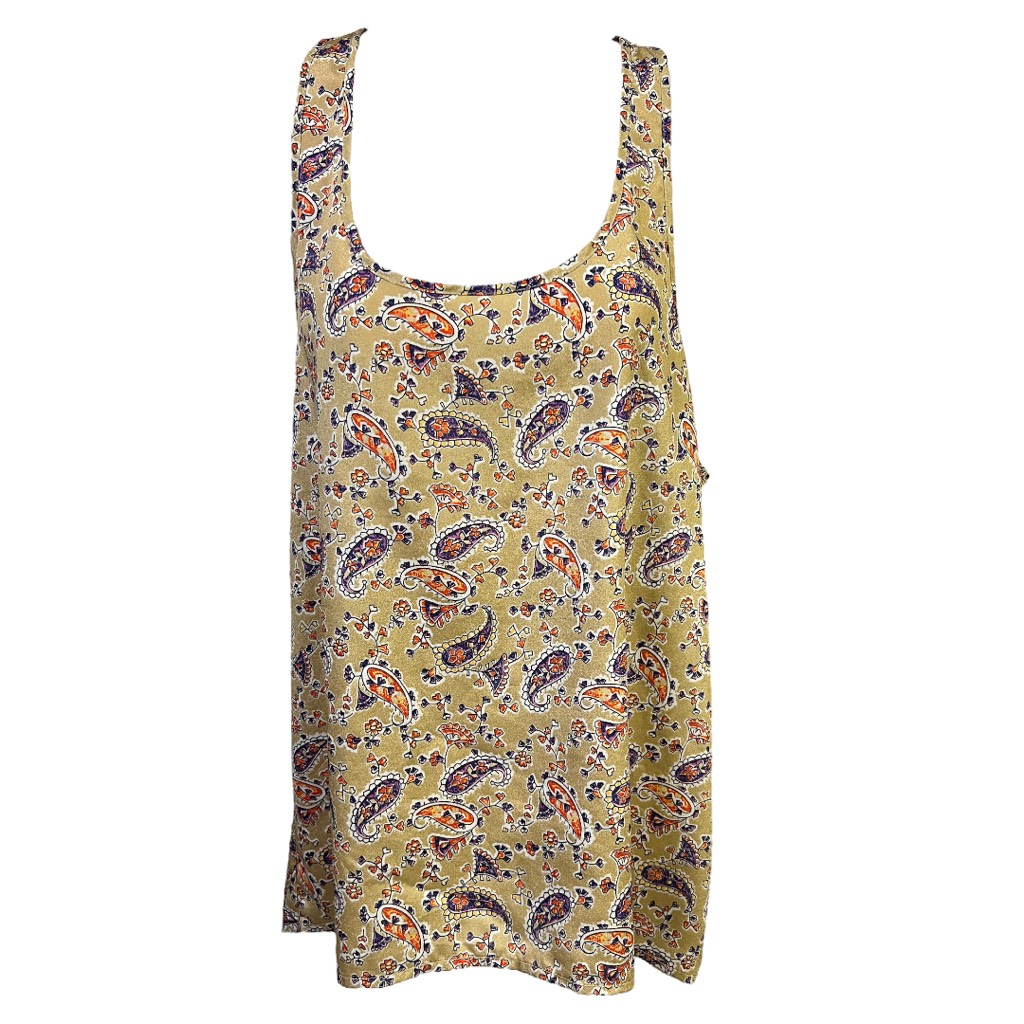 Forever 21 Tank Top Sleeveless Multicolor Paisley Print Racerback
