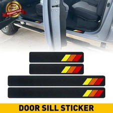 4PCS Tricolor Door Sill Protectors For Toyota Tacoma TRD 4Runner Tundra Rav4