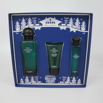 Eau D'Orange Verte by Hermes 3 Pc Set: 3.3 & 0.5 oz EDC Spray