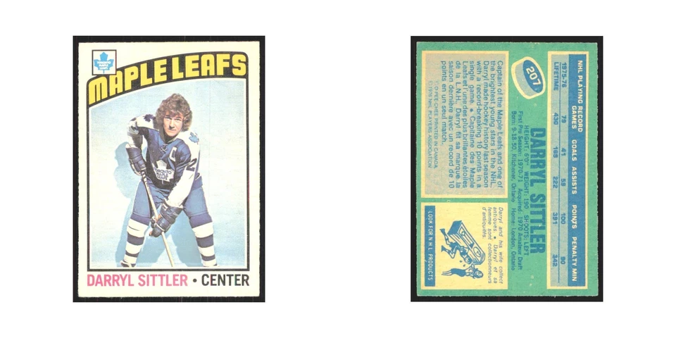 1976 Topps Darryl Sittler Toronto Maple Leafs #207 - Image 3 of 3