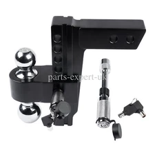 12,500 LBS Trailer Hitch 2-inch Receiver Solid Tube Hitch 2" ball + 2-5/16" ball