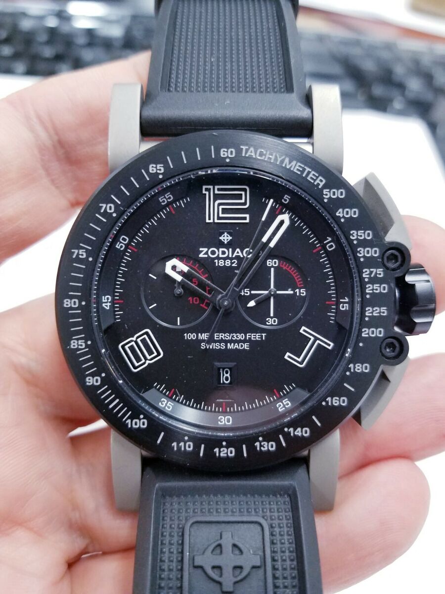 Zodiac ZMX-02 Racer Mens Black Dial Black Rubber Band Strap Zodiac ZMX-02 Racer Mens Black Dial Black Rubber Band Strap