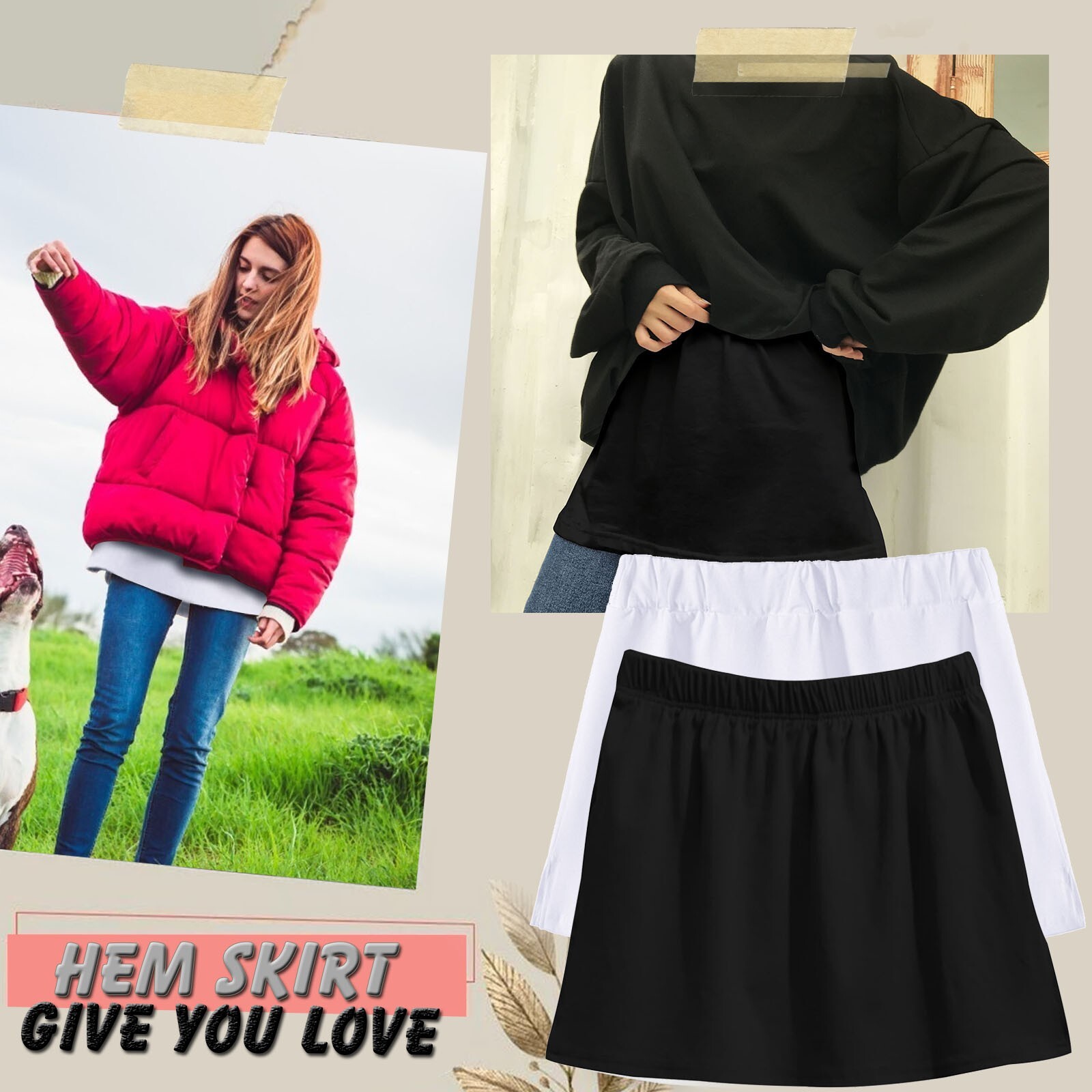 Sweatshirt Base Skirt With Female All-match Short Skirt In The Womens Swim Skirt-image