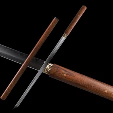 40.5In Shirasaya Clay Tempered Ninja Sword Japanese Katana Samurai Sword Sharp