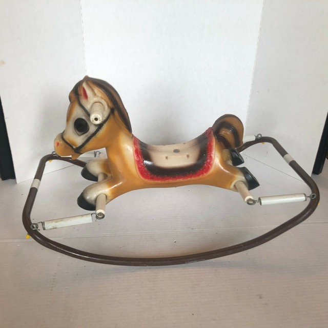 vintage bouncing rocking horse
