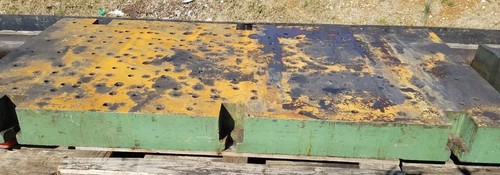 6" Thick Steel Plate 83.5" Long x 41.75" Wide Drilled and Tapped Welding Table