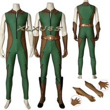 Adult Men Boys Season 1 Clothes Cosplay Costume Deep Green Fighting Halloween