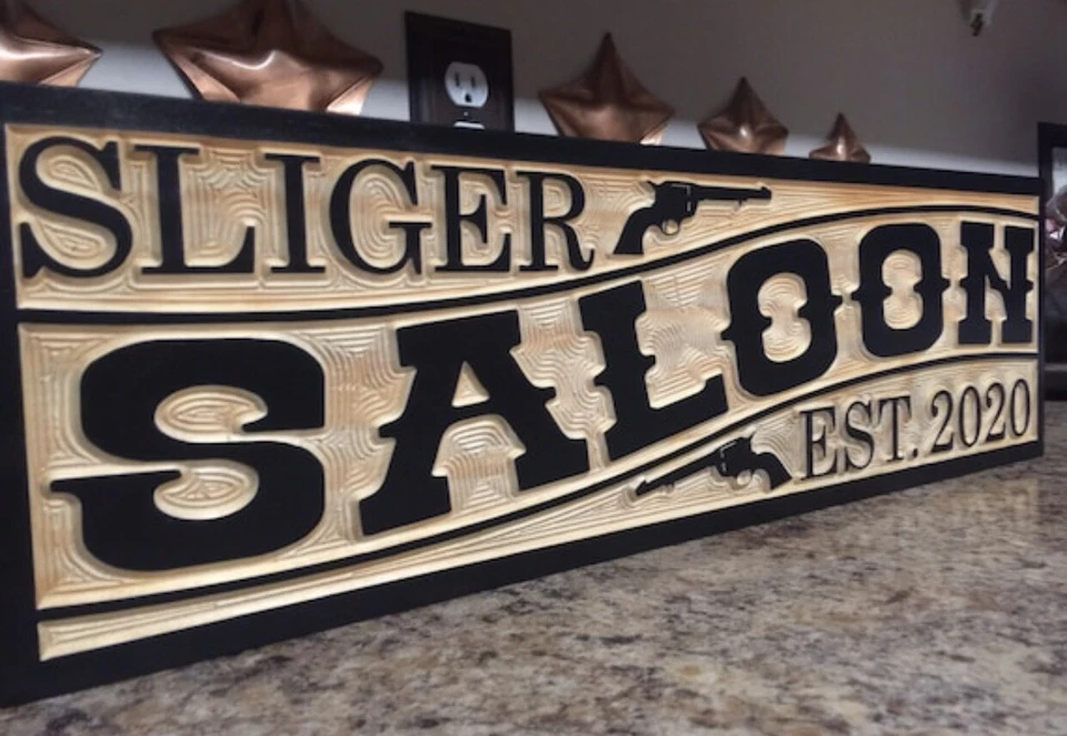 Personalized Old West Saloon House Sign Rustic Bar Sign Fathers Day Gift - Image 2 of 4