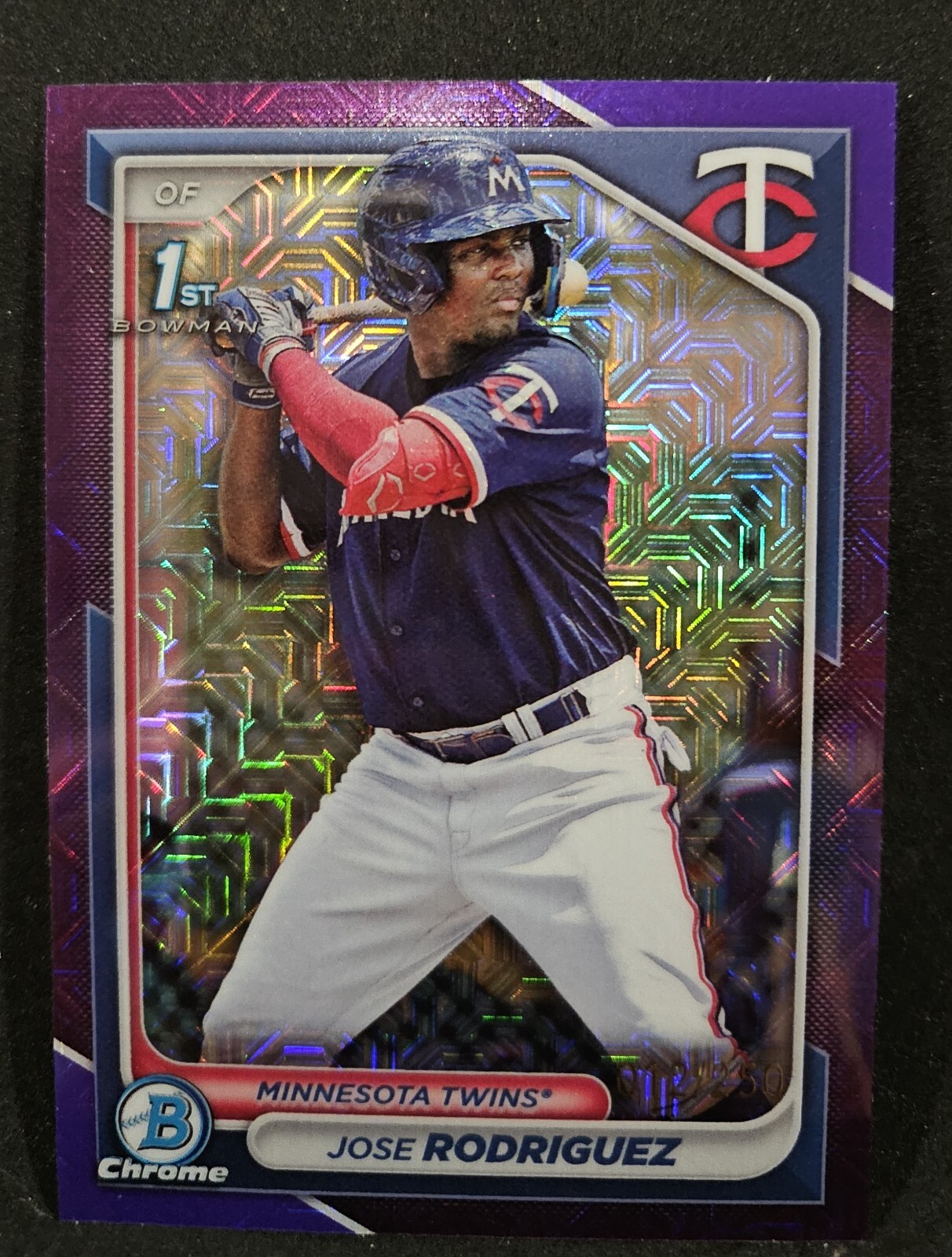 2024 Bowman Chrome Purple Refractor /250 #BCP-71 Jose Rodriguez 1st Bowman