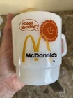 Vintage Anchor Hocking Fire King McDonald's  Coffee Mug Cup Milk Glass