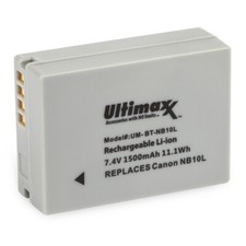 Replacement NB-10L 1500mAh Lithium Ion Battery for Canon PowerShot G15 G16 G1 X