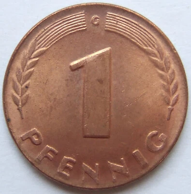 Münze Bank Deutscher Länder 1 Pfennig 1948 G in fast Stempelglanz - Bild 1 von 2