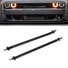 Black Adjust Front Bumper Lip Air Dam Splitter Support Rods Strut Tie Bar 8-11