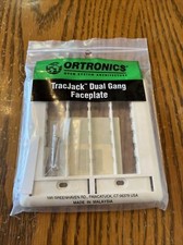 ORTRONICS TRACJACK DUAL GANG FACE PLATE WHITE Qty-1 NEW FREE SHIPPING 