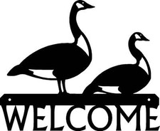 Canadian Geese Wildlife Welcome Sign - Made in America - Outdoor Decor