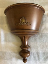 VTG Syroco wall hanging planter 10x8x4 burwood composite walnut wood/plastic