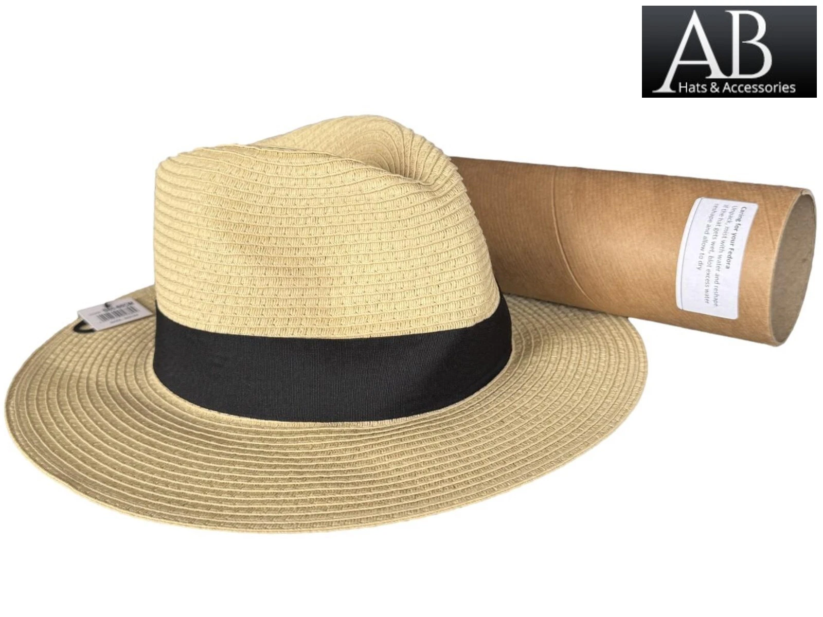 Mens Straw Fedora Hat Summer Trilby Packable Travel Tube Holiday Beach
Opens in a new window or tab