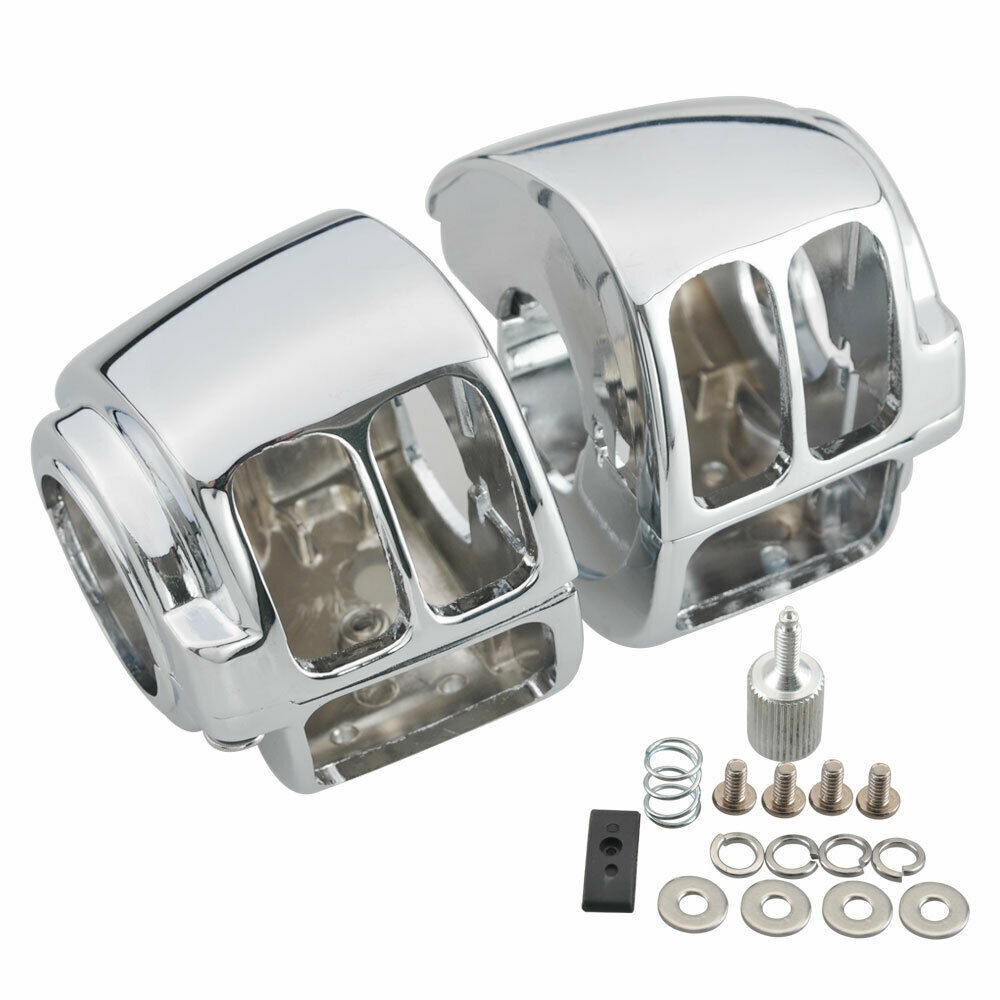 For Harley Softail Heritage Classic Dyna Chrome Switch Housing＋ 6pcs Button Cap