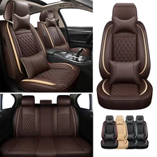 For LEXUS Car Seat Covers Luxury Leather Front Rear 5-Seats Full Set Cushion Pad