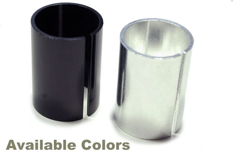 OMNI Racer WORLDS LIGHTEST Stem Shim 1" steerer to 1 1/8" fork 28.6-25.4mm BLACK - Image 3 of 4