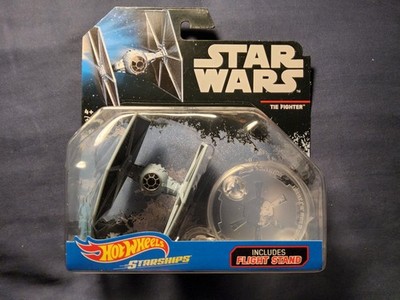 STAR WARS LIGHT BLUE TIE FIGHTER HOT WHEELS W/FLIGHT STAND HOT WHEELS DIE CAST