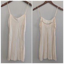 Women's Vintage Victoria's Secret Cream Silk Slip Ivory Small Bridal