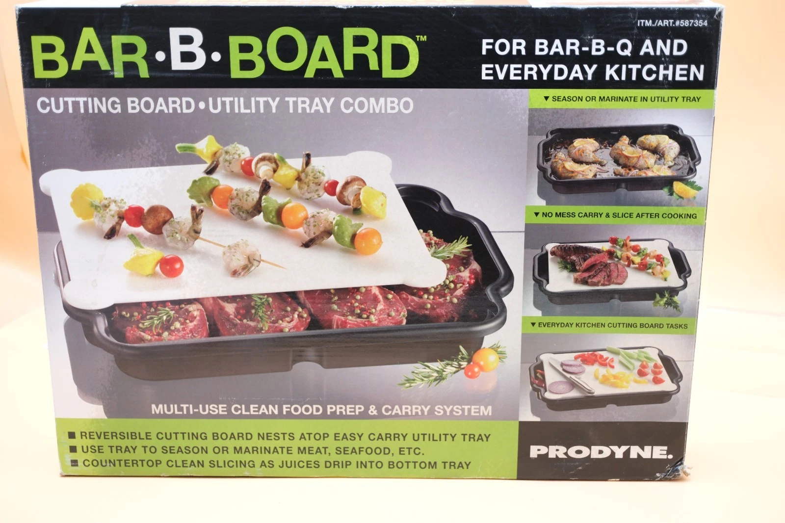 PRODYNE BB16 PREP AND SLICE CUTTING BOARD UTILITY TRAY COMBO