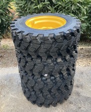 FOAM FILLED 10-16.5 SKS-9 Skid Steer Tires/Rims for New Holland & more-10X16.5