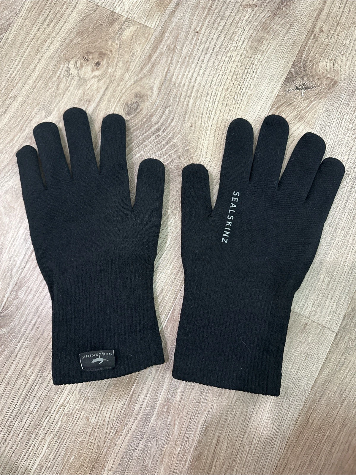 Sealskinz Waterproof Black Thermal Gloves Mens Sz Large Grip Outdoor Winter EUC