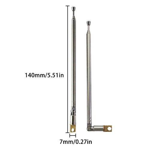 Telescopic FM Radio Antenna 4 Sections Chromium-plating Copper Antenna 360° - Picture 3 of 8