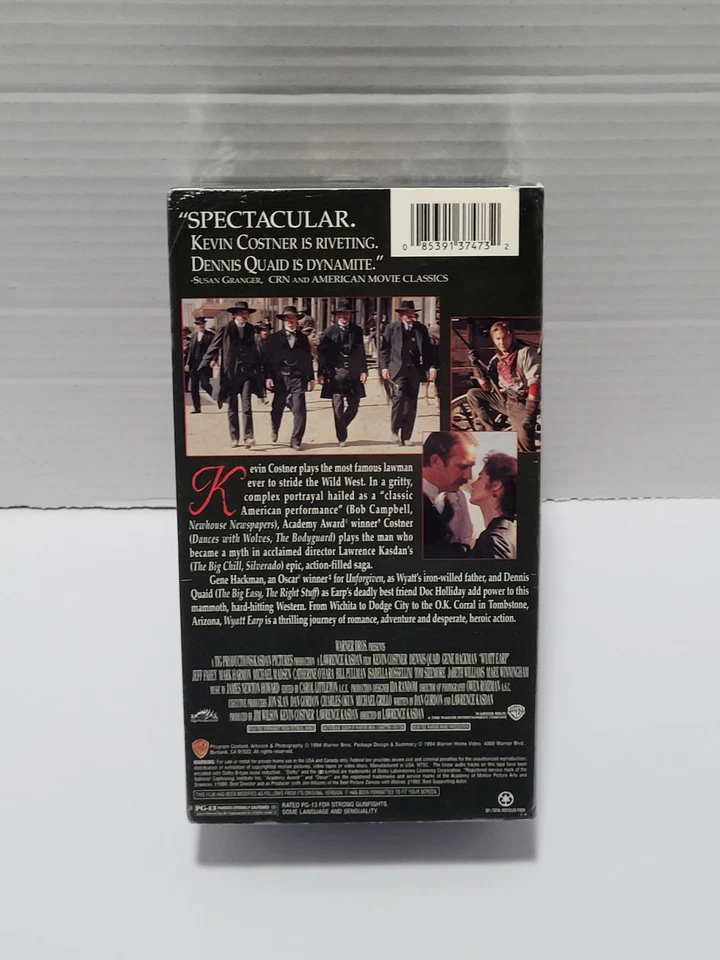 Warner Brothers Kevin Costner Wyatt Earp 1994 Sealed Two Tape Vhs - Image 4 of 4
