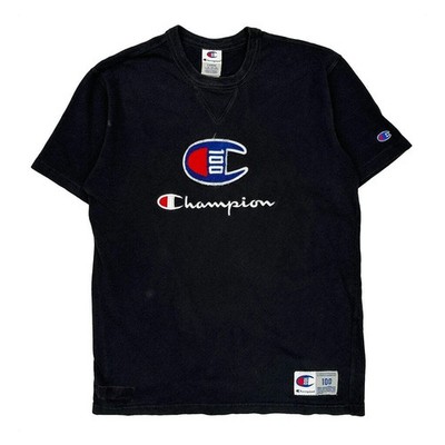 100 Years Champion Spellout T-Shirt - Large schwarz Baumwolle