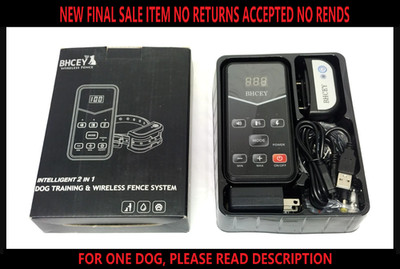 BHCEY INTELLIGENT 2 IN 1 DOG TRAINING & WIRELESS FENCE SYSTEM FOR 1 DOG