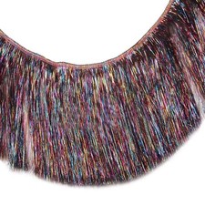 Iridescent Tinsel Fringe Trim, 10 Yards 6 Inch Wide Holographic Foil Tassel...