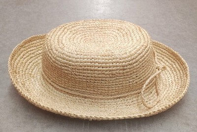 SCALA COLLEZIONE ONE SIZE TAN RIBBON WOMEN'S HAT one size fits all