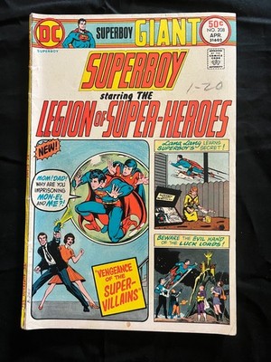 Superboy #208 (1975)- Giant, Legion Super Heroes, Cary Bates, Mike Grell