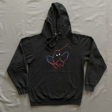 2010s Universal Studios Marvel Spiderman Hoodie Mens Size Small Black Pullover