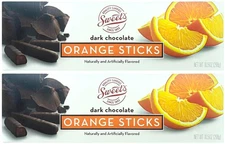 Dark Chocolate Orange Sticks - Chocolate Covered Sticks, Chocolate Fruit Flav...