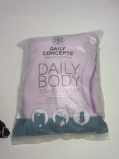 Shower Body Towel Wrap By Daily Concepts Purple New 