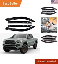 Self-Adhesive Tacoma Window Visors - 4pcs Deflectors for Modern Style & Comfort